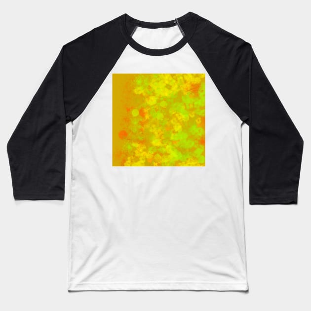 Yellow abstract rainbow Baseball T-Shirt by jen28